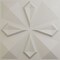 Ekena Millwork 19 5/8in. W x 19 5/8in. H Nikki EnduraWall Decorative 3D Wall Panel Covers 2.67 Sq. Ft. WP20X20NKGBW - alternate 1